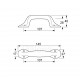 HANDLE WITH EXTERNAL SCREWS 145 / CHROME